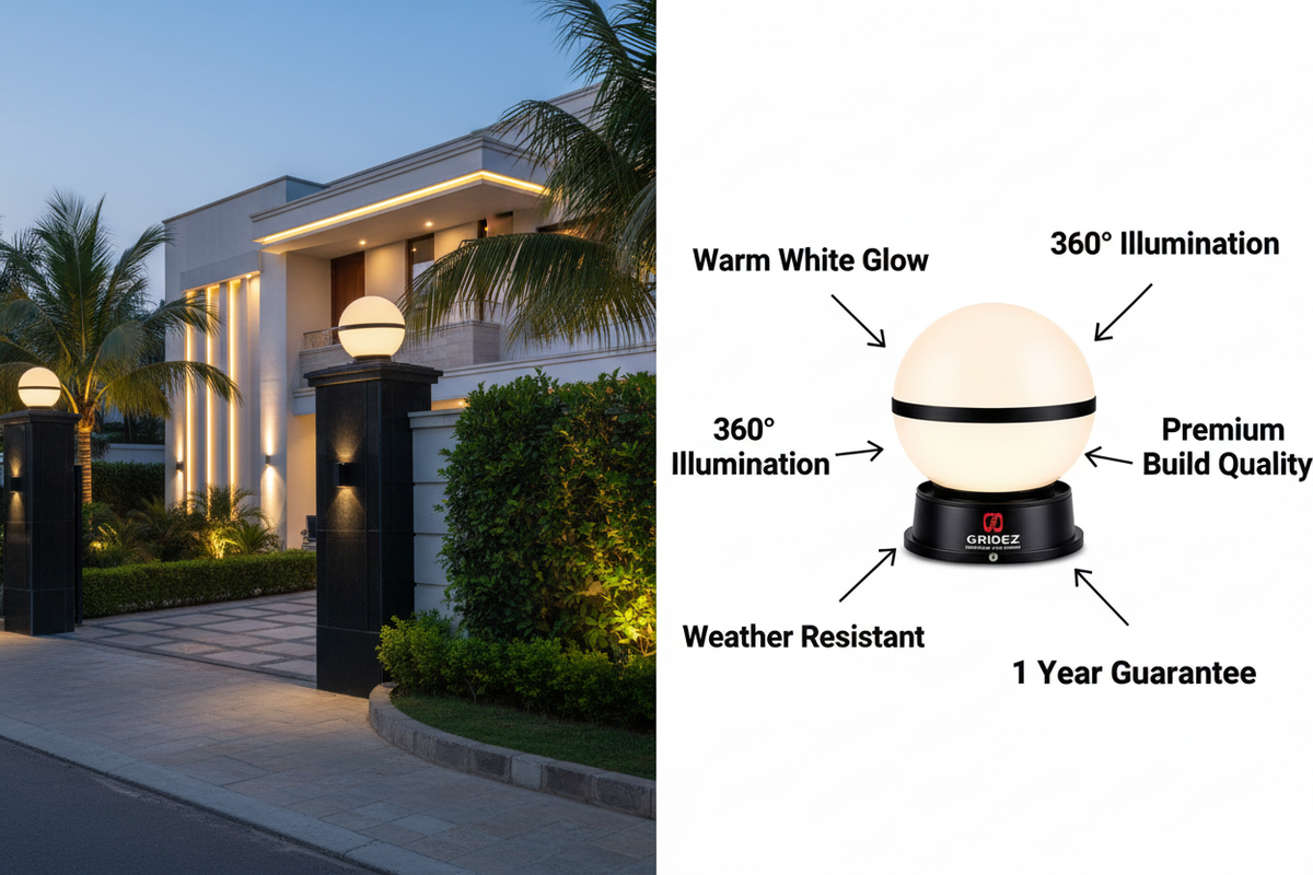 GRIDEZ Planet Gate Light - Home Exterior Marketing Visual