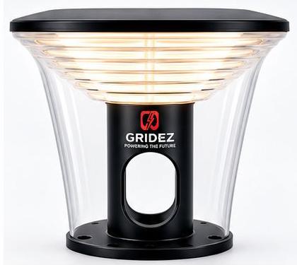 GRIDEZ Gate Light – Warm White LED Outdoor Pillar Light