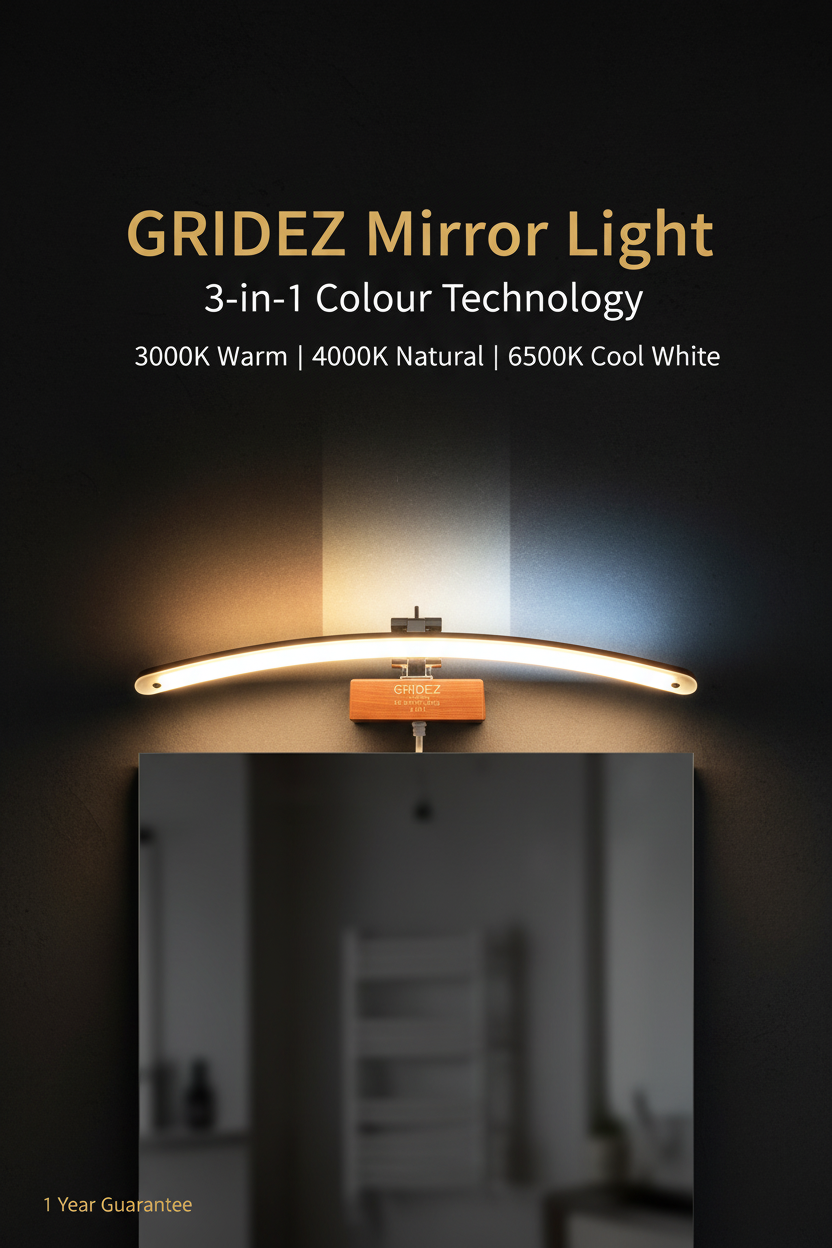 GRIDEZ Mirror Light – 3-in-1 Colour Technology