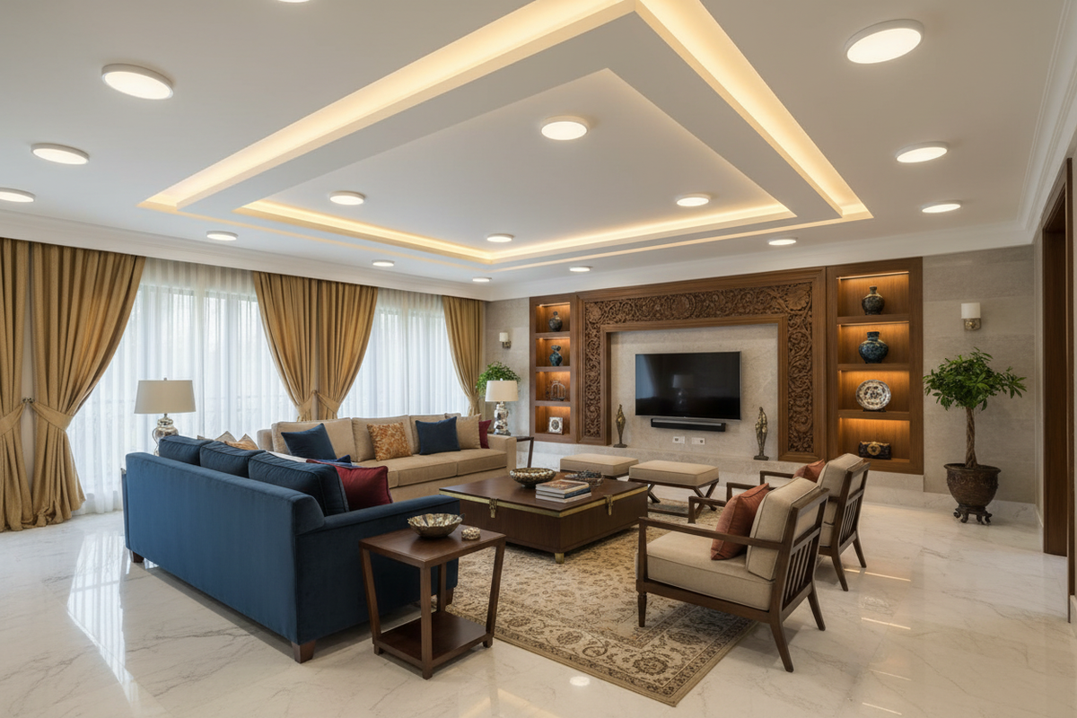 Modern Home with LED Panel Lights