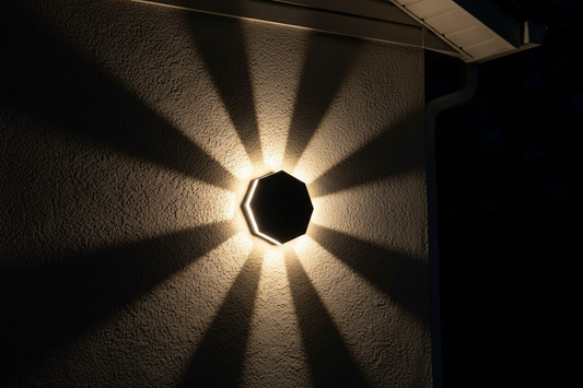 Octagonal Wall Light - Light from All 8 Sides
